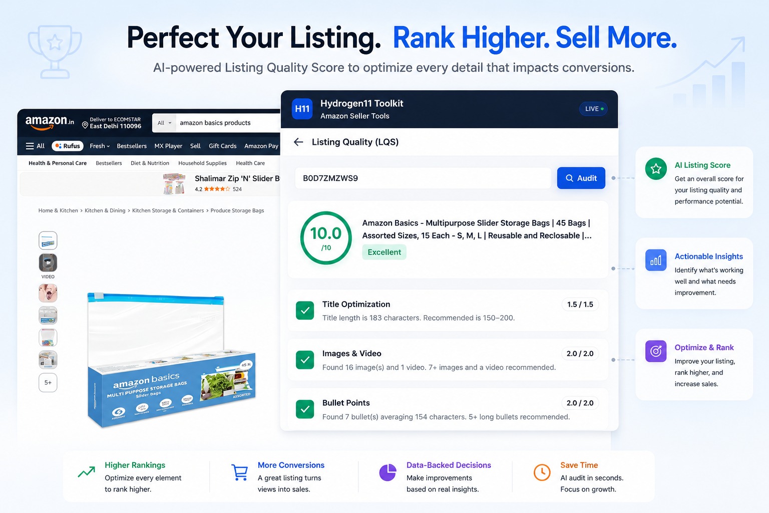 Hydrogen11 listing quality score